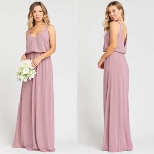 Show me Your Mumu Kendall maxi dress in antique rose chiffon NEW SMALL